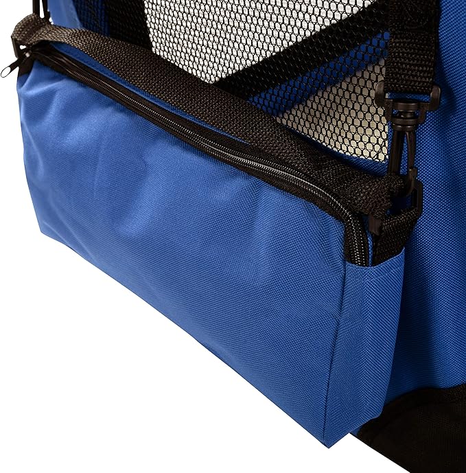 MOOL Extra-Large Pet Carrier Crate with Reversible Fleece Mat, Blue