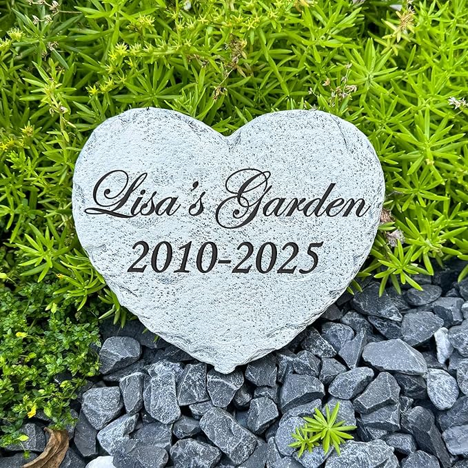 Personalized Dog Memorial Stone - Memorial Gift for Loss of Dog- Headstones for Pets - Pet Loss Gifts Cat Memorial Gifts - Cemetery Decorations (HS-Any Words)