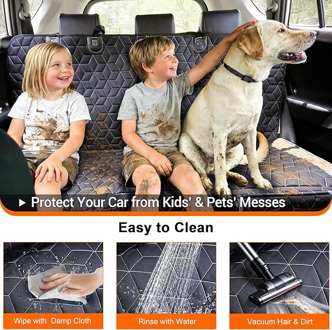 Bench Dog Car Seat Covers for SUV, Waterproof Dog Seat Cover for Back Sea, Dog Seat Cover Protector for Suvs,Cars,Trucks, Heavy Duty Non-Slip Split Bench, Pet & Kid Proof (52" W)
