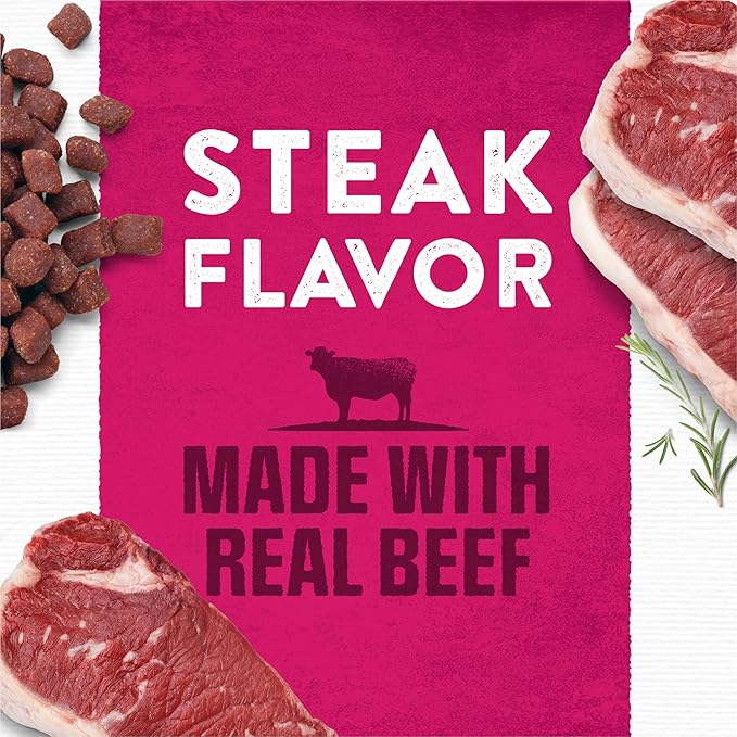 Purina Moist and Meaty Steak Flavor Soft Dog Food Pouches - 36 ct. Pouch