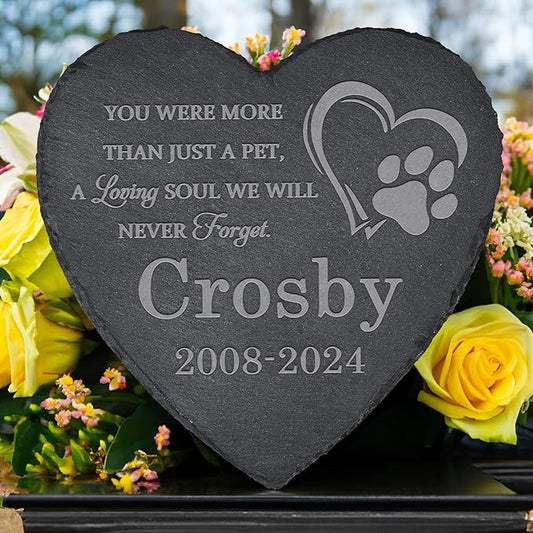 Pet Memorial Gifts, Pet Memorial Stone, Dog Memorial Gifts for Loss of Dog, Pet Remembrance Gift, in Memory of Dog Cat, Loss of Pet Sympathy Gift, Pet Loss Gifts - A Loving Soul(Heart-Shaped)