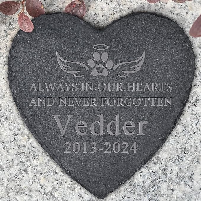 Dog Memorial Gifts for Loss of Dog, Dog Memorial Stone, Pet Memorial Gifts, Pet Memorial Stone, Pet Loss Sympathy Gift, Cat Memorial Gifts, Dog Bereavement Gifts - Never Forgotten