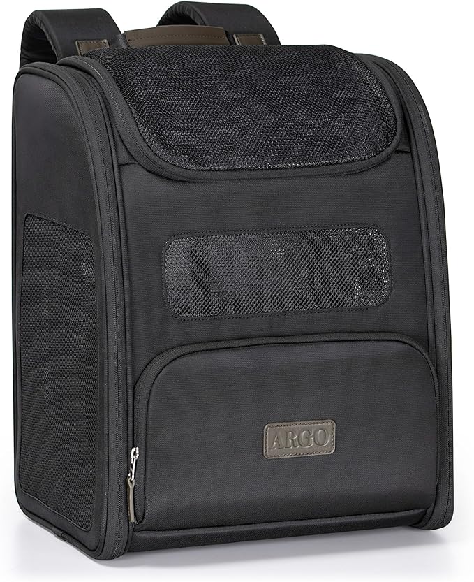 Traveler's Choice Argo Tails of The Trail Pet Backpack Carrier, Black