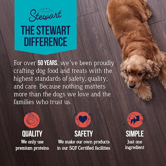 Stewart 100% Chicken Breast Dog Treats, 14.8 oz Tub, ~280 Pieces, Freeze Dried Raw, Single Ingredient, 74% Protein Training Treats or Meal Topper, Grain Free, Gluten Free