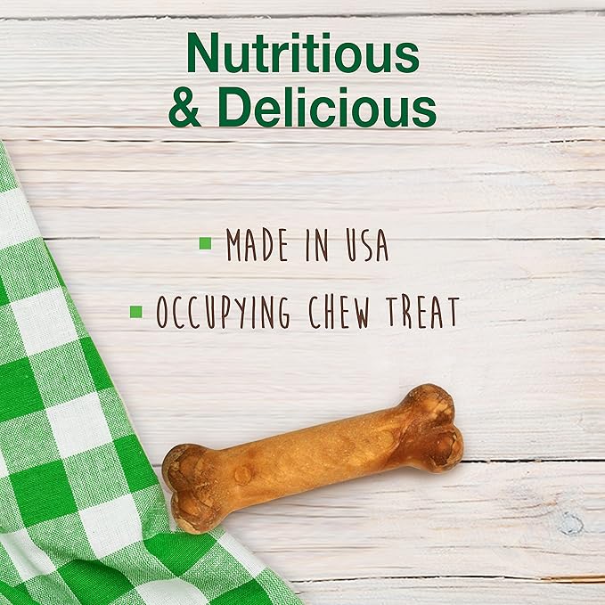 Nylabone Healthy Edibles Natural Puppy Chews Long Lasting Treats for Puppies, Turkey & Sweet Potato Flavor, X-Small/Petite (4 Count)