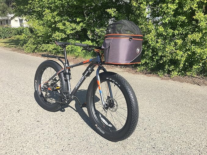Cocoon Pet Carrier, Airline Carrier, car seat and Ready for use as Bicycle Basket, X-Large, Anthracite/Orange