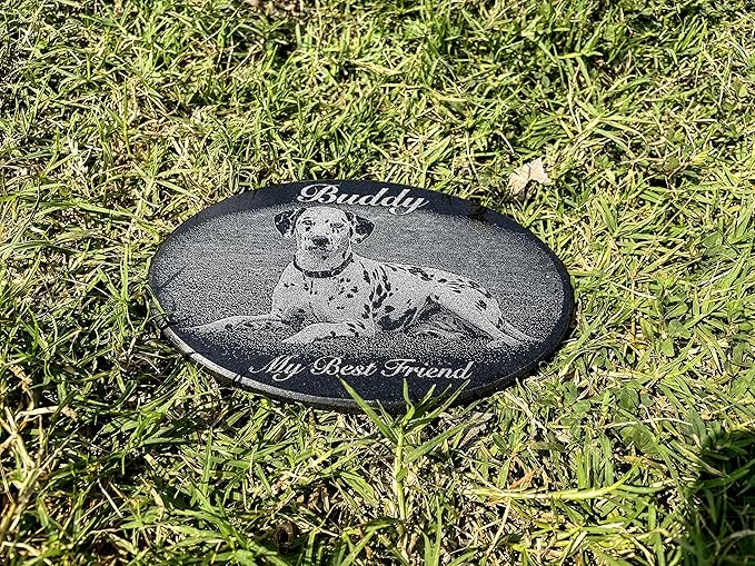 ADFSTONE Oval Shaped Pet Memorial Stones Personalized Dog Remembrance Gifts, Customized Cat Picture Grieving Plaque, DIY Gravestone, Custom Sympathy Photo Gift, Animal Grave Markers