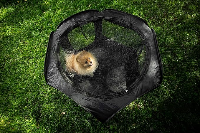 Zento Deals Portable pet playpen – Foldable Collapsible Lightweight Puppy Tent - Indoor or Outdoor Dog Tent, Animal Kennel, Pet Exercise – (23”Width x 24”Length x 23”Height)