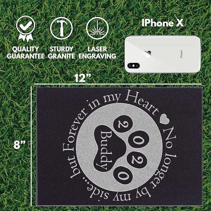 Lara Laser Works Memorial Gifts, Personalized Pet Grave Markers - 4 Different Sizes - Pet Loss Gifts (No Longer by My Side)